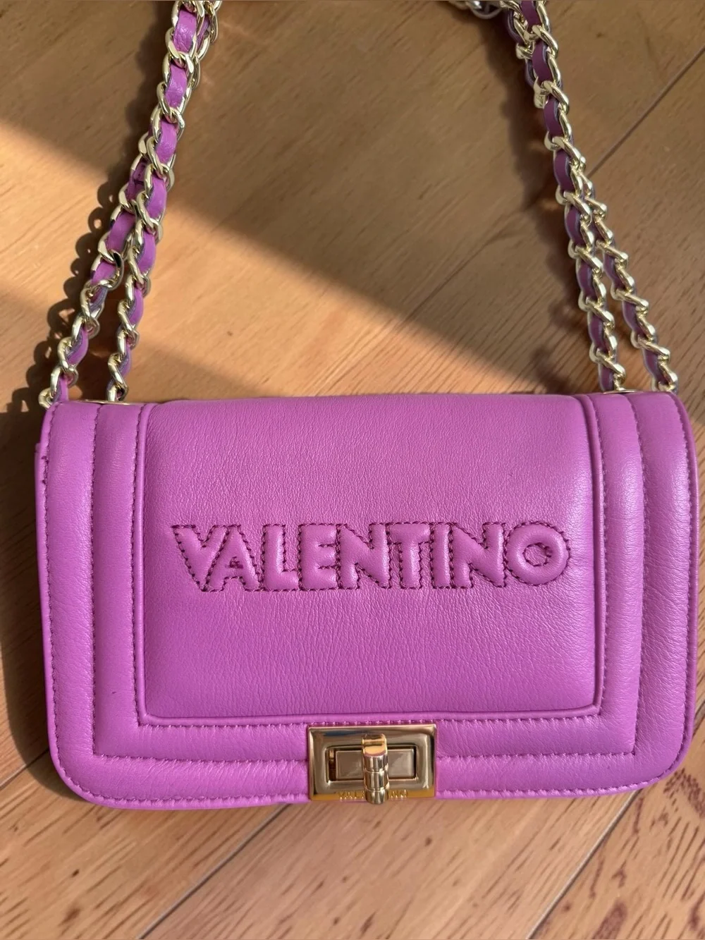 Valentino by Mario Valentino Beatriz Embossed Leather Shoulder Bag